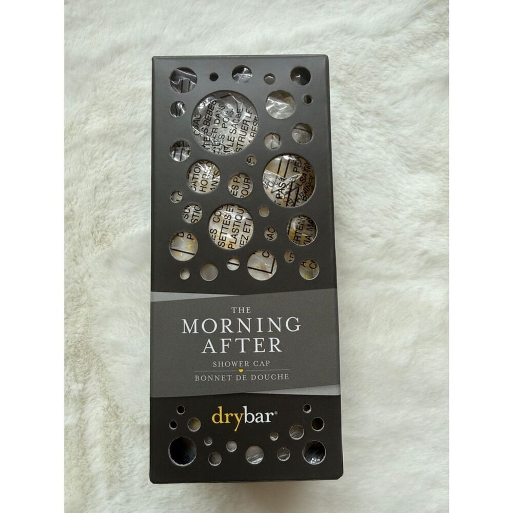 Drybar Black & Gold The Morning After Shower Cap Packaging